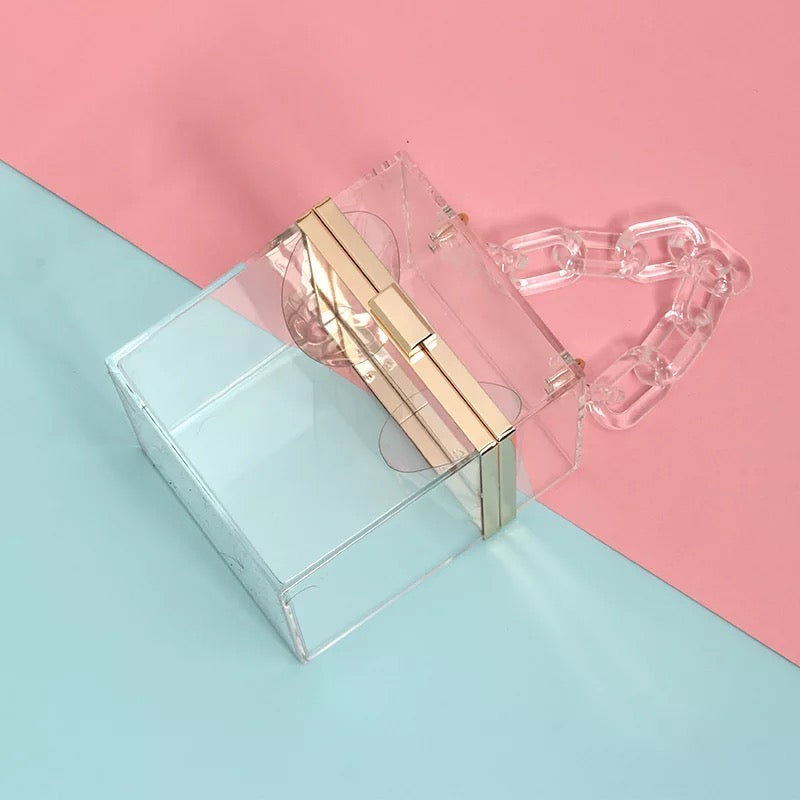 Charm'd Cosmetics Cube Clear Purse